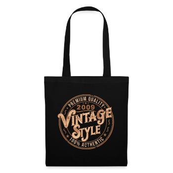Vintage 2009 Retro 2009 Birthday Gift 2009 - Tote Bag - black - Front