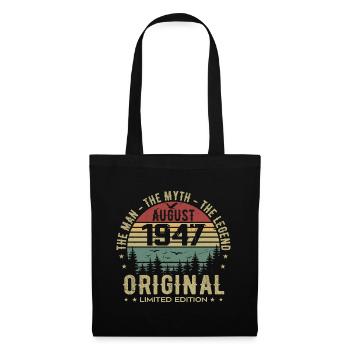 Légende Depuis Août 1947 Cadeau Anniversaire 1947 - Sac en tissu - noir - Devant