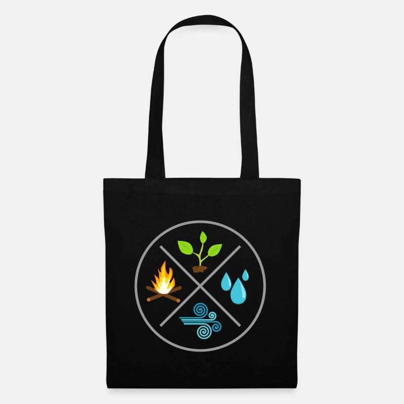 The 4 elements - Tote Bag - black