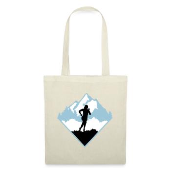 Course de trail, coureur, course - Sac en tissu - nature - Devant