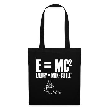 Coffee Energy Math funny E=MC² - Tote Bag - black - Front