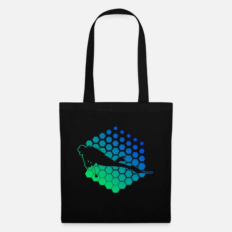 Diver Diving Scuba Tauchen Tauchen Free Dive - Stoffbeutel - Schwarz