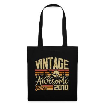 Vintage 2010 Rétro Cadeau D’anniversaire 2010 - Sac en tissu - noir - Devant
