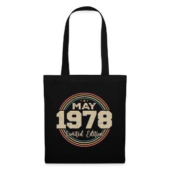 Mai 1978 Vintage Nées En Mai 1978 Anniversaire - Sac en tissu - noir - Devant