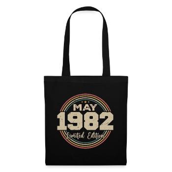 Mai 1982 Vintage Nées En Mai 1982 Anniversaire - Sac en tissu - noir - Devant