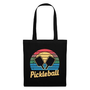 Pickleball für einen Pickleballspieler - Stoffbeutel - Schwarz - Vorne