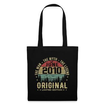 2010 Juin 2010 Anniversaire Juin 2010 Juin Cadeau - Sac en tissu - noir - Devant