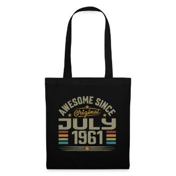 Built in July 1961 | Gift July 1961 - Tote Bag - black - Front