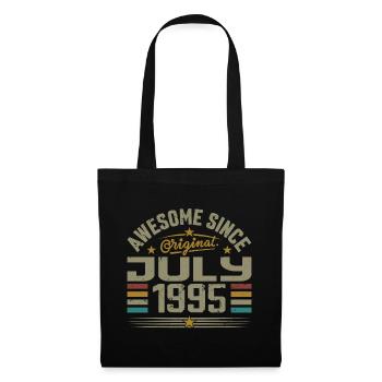 Baujahr Juli 1995 | Geschenk Juli 1995 - Stoffbeutel - Schwarz - Vorne