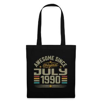 Baujahr Juli 1990 | Geschenk Juli 1990 - Stoffbeutel - Schwarz - Vorne