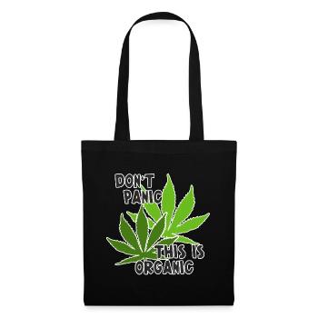 Cannabis leaves - Don't panic this is organic 1 - Tote Bag - black - Front