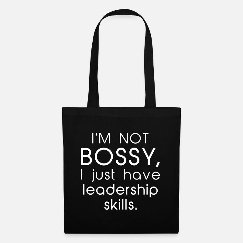 Ich bin nicht Bossy - Stoffbeutel - Schwarz