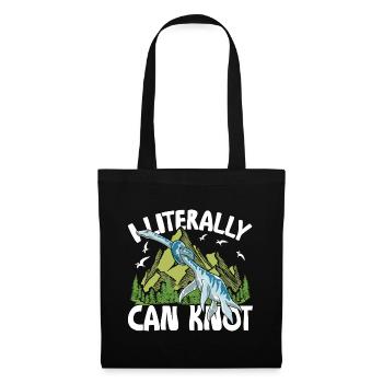 I Literally Can Knot Dino Dinosaurier Knoten - Stoffbeutel - Schwarz - Vorne