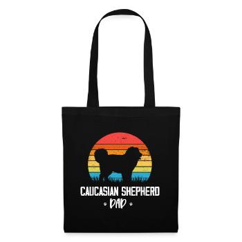 Kaukasischer Owtscharka Caucasian Shepherd Dog - Stoffbeutel - Schwarz - Vorne