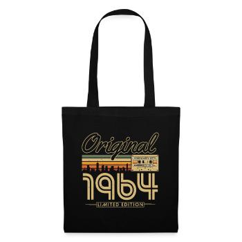 1964 Jahrgang Geburtstag Vintage Retro Geschenk - Stoffbeutel - Schwarz - Vorne