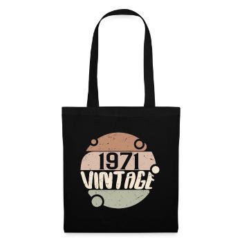 Jahrgang 1971 Retro Geschenke 1971 Jahrgang 1971 - Stoffbeutel - Schwarz - Vorne