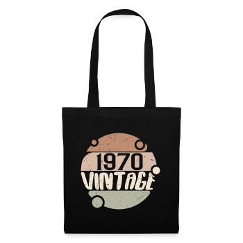 Vintage 1970 Cadeaux rétro 1970 millésime 1970 - Sac en tissu - noir - Devant