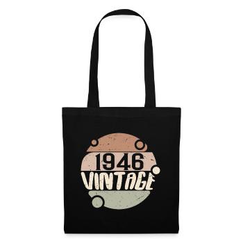 Jahrgang 1946 Retro Geschenke 1946 Jahrgang 1946 - Stoffbeutel - Schwarz - Vorne