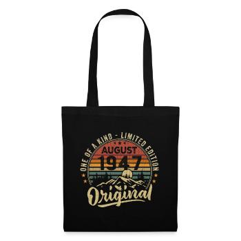 Août 1947 Cadeau Anniversaire 1947 Légendes Août - Sac en tissu - noir - Devant