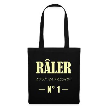 Râler c'est ma passion n° 1 - Sac en tissu - noir - Devant