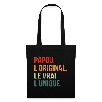 Papou L'original Le Vrai L'unique - Sac en tissu - noir - Devant
