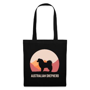 Cadeau de berger australien - Sac en tissu - noir - Devant