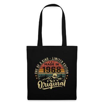 Né 1968 Original Retro Vintage Anniversaire 1968 - Sac en tissu - noir - Devant