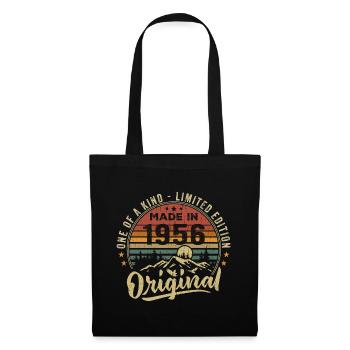 Né 1956 Original Retro Vintage Anniversaire 1956 - Sac en tissu - noir - Devant