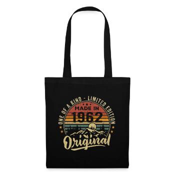 Né 1962 Original Retro Vintage Anniversaire 1962 - Sac en tissu - noir - Devant