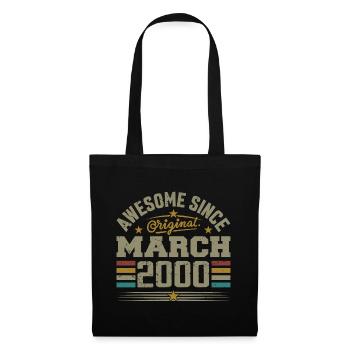 March 2000 Birthday Vintage 2000 Gift Idea - Tote Bag - black - Front