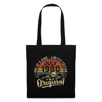 Juillet 1980 Original 1980 Juillet 1980 Cadeau - Sac en tissu - noir - Devant
