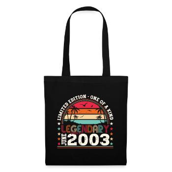 Legend June 2003 19th Birthday Gift Men - Tote Bag - black - Front