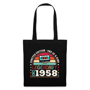 Légende 1958 62ème Anniversaire Cadeau Hommes - Sac en tissu - noir - Devant