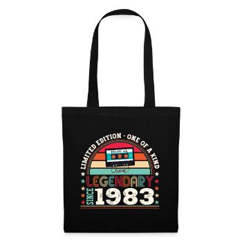 Légendaire 1983 39th Birthday Gift Hommes - Fun - Sac en tissu - noir - Devant