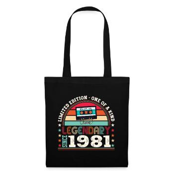 Legendary 1981 41st Birthday Gift Men - Fun - Tote Bag - black - Front