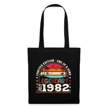 Legendär Juli 1982 40. Geburtstag Geschenk Herren - Stoffbeutel - Schwarz - Vorne