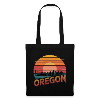 Oregon Portland Amerika Bundesstaat für Oregon - Stoffbeutel - Schwarz - Vorne