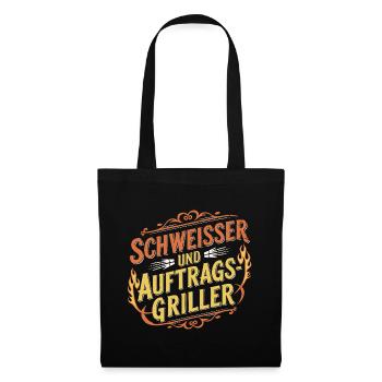 Schweißer und Grillen - Stoffbeutel - Schwarz - Vorne