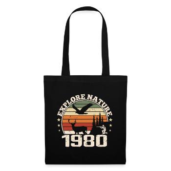 Cadeau Anniversaire 1980 Classique Chasseur 1980 - Sac en tissu - noir - Devant