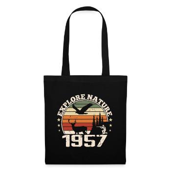 Cadeau Anniversaire 1957 Classique Chasseur 1957 - Sac en tissu - noir - Devant