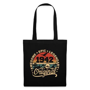 Original 1942 Geburtstagsgeschenk 1942 Retro 1942 - Stoffbeutel - Schwarz - Vorne