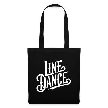 Line Dance Design für Tänzer und Tanzgruppe - Stoffbeutel - Schwarz - Vorne