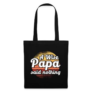 Père papa intelligent Papa - Sac en tissu - noir - Devant