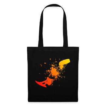 Kitesurfing Kite Men Kitesurfer Kiting - Tote Bag - black - Front