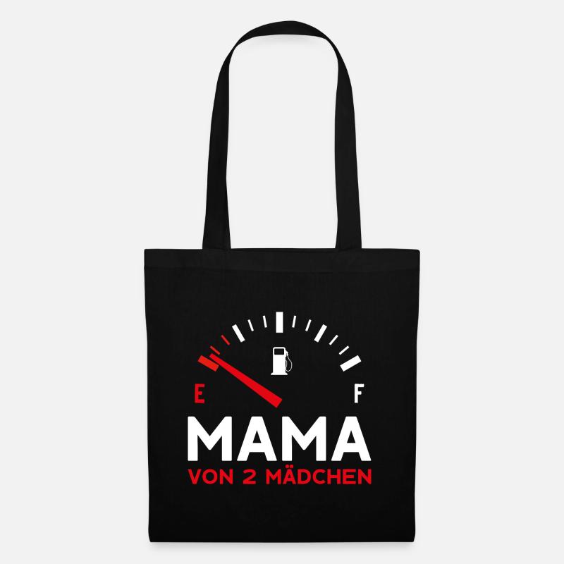 MAMA 2 MÄDCHEN ZWEI TÖCHTER MUTTERTAG - Stoffbeutel - Schwarz