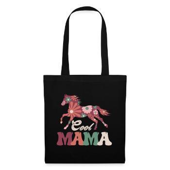 Coole Mama Reiten Muttertag - Stoffbeutel - Schwarz - Vorne