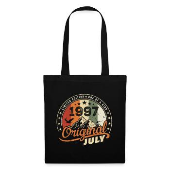 1997 Juillet 1997 Chemise Anniversaire 1997 Cadeau - Sac en tissu - noir - Devant