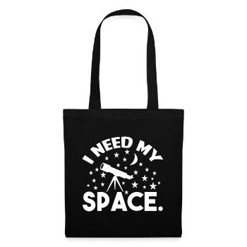 Astronome J’ai besoin de mon espace - Sac en tissu - noir - Devant