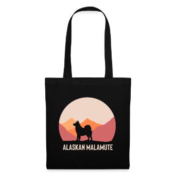 Alaskan Malamute Hund - Stoffbeutel - Schwarz - Vorne