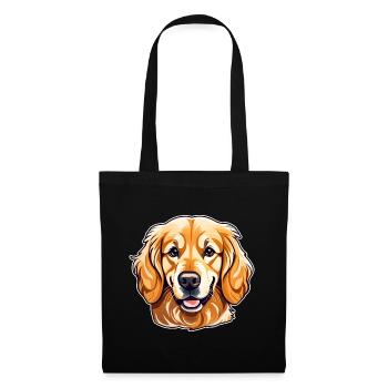 Cute golden retriever dog - Tote Bag - black - Front